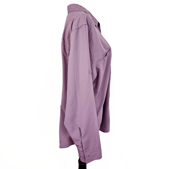 Eddie Bauer Light Purple EB TEK Button Down - Picture 3 of 4